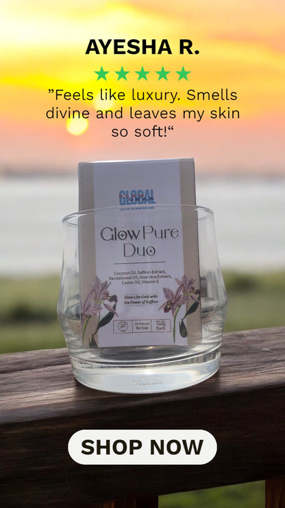 Glow Pure Duo – Luxury Handmade De-Tan Soap with Saffron & Sandalwood (Pack of 2)